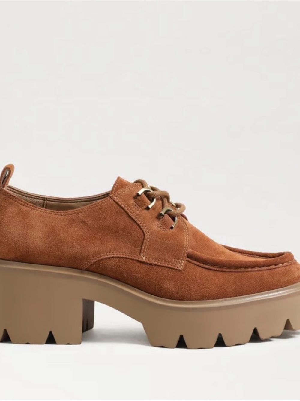 SAM EDELMAN Monna Lace Up Lug Sole Loafer Size 9 - Picture 2 of 9